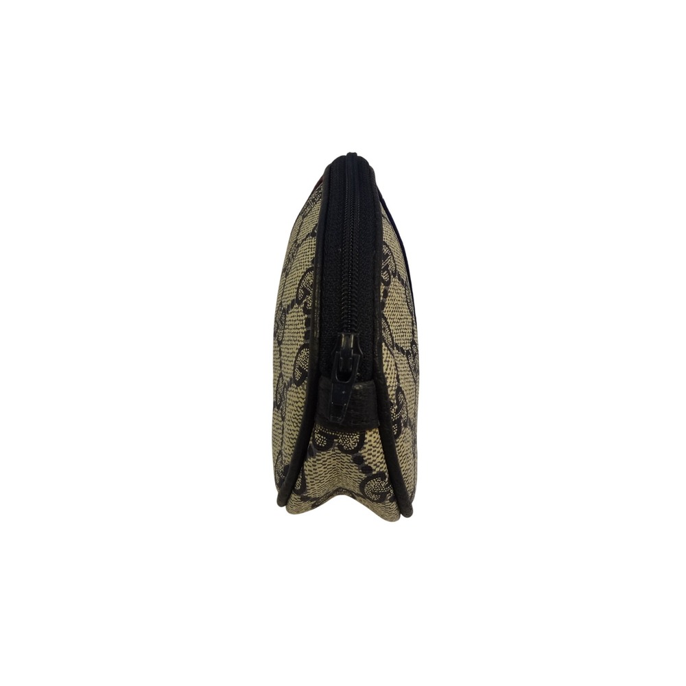 Gucci Vintage GG Supreme Sherry Web Stripe Cosmetic Case Pouch Made in Italy COA - Picture 5 of 10